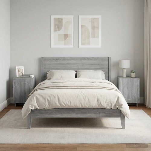  Noćni ormar 2 pcs Siva Sonoma 33,5 x 34,5 x 50 cm Slike