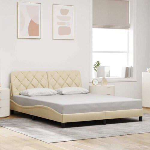  Okvir za krevet bez madraca krem 160x200 cm od tkanine Cijene