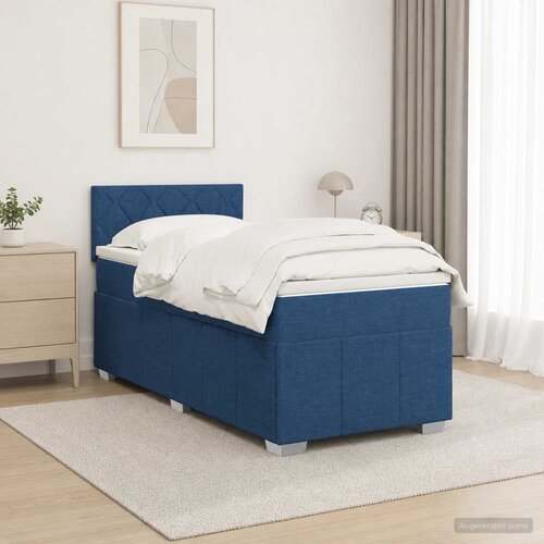  Boxspring krevet s madracem Plava 90 x 200 cm Tkanina Cene