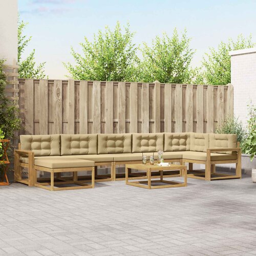  Set vanjskih sofa 8 kom. Bijela i bež Cijene
