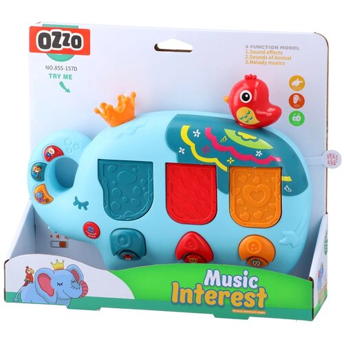 Ozzo Music interest, muzička igračka za bebe, slon Slike
