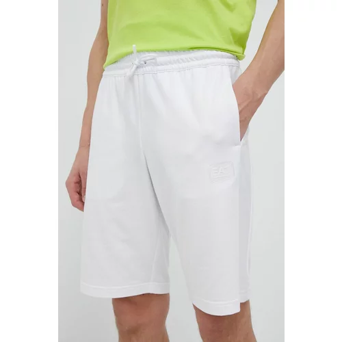 Ea7 Emporio Armani Pamučne kratke hlače boja: bijela