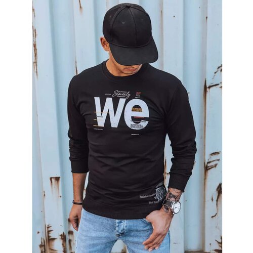 DStreet Black men's sweatshirt with print BX5365 Cene
