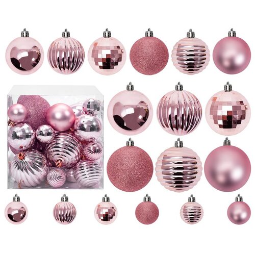 Tutumi Set Božićnih kuglica 311433 ROSE RED Cijene