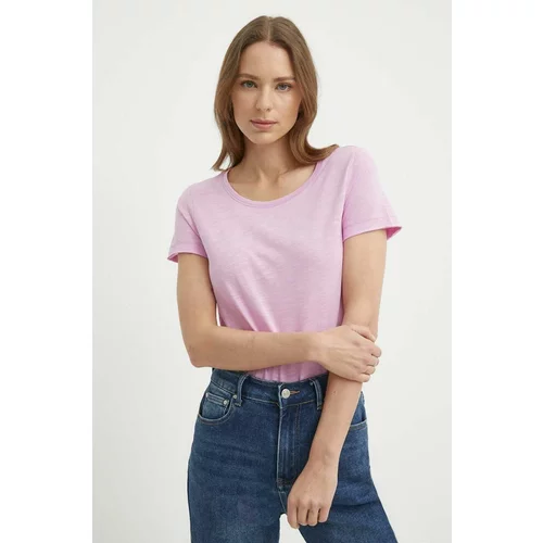 Sisley Kratka majica ženski, roza barva