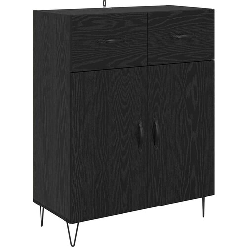 vidaXL Strani &scaron;al Črna Orehovina 69,5 x 34 x 90 cm Konstruiran les, (5000107449) Cene