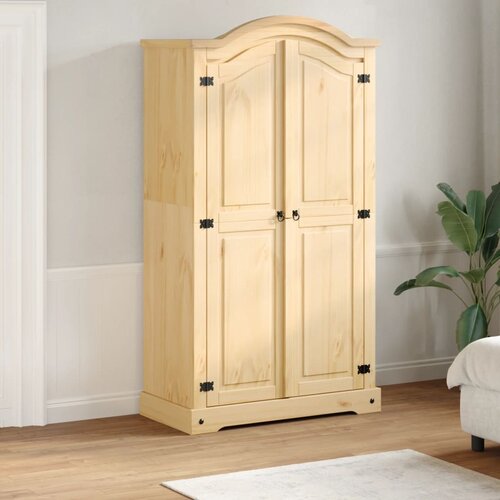  The Living Store Garderobna omara Corona 102x52x186 cm trdna borovina - Garderobna Omara, (21496329) Cene