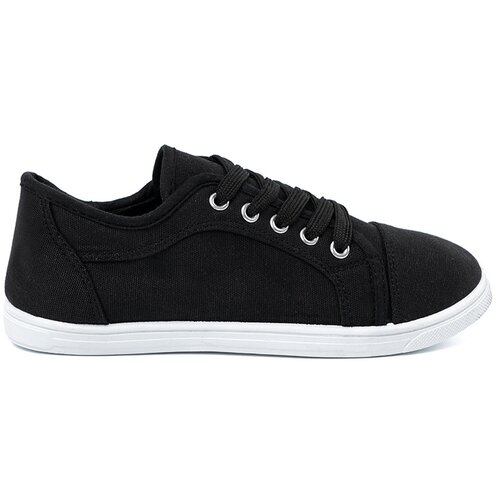 Shelvt Black lace-up sneakers Cene