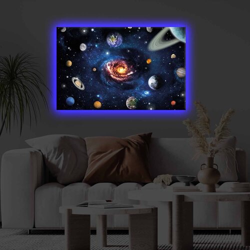 Wallity 4570KTLGDACT - 019 multicolor decorative led lighted canvas painting Cene