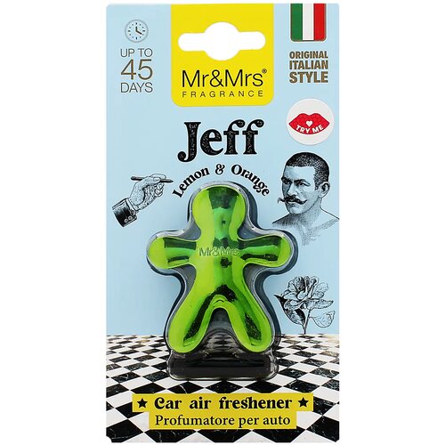 Mr & Mrs Fragrance jeff miris za auto s mirisom limuna i naranče, zeleni Cijene