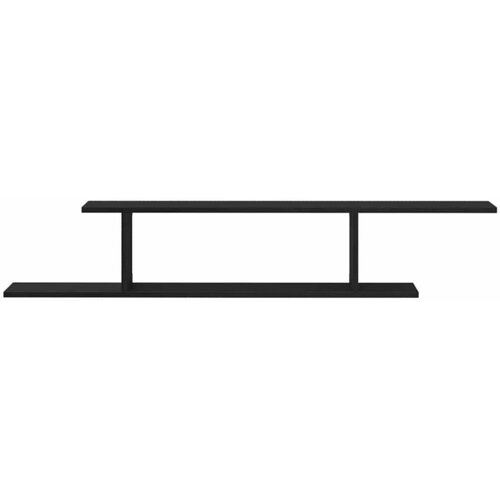  Polica za TV koja se montira na zid Crni hrast 125 x 18 x 23 cm Slike