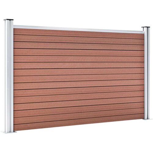 VidaXL Vrtna ograja WPC 526x106 cm rjava Slike
