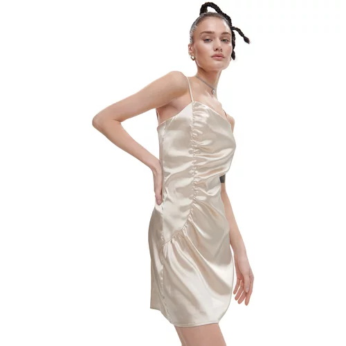 Cropp ženska haljina s naramenicama - Slonovača 1428S-02X