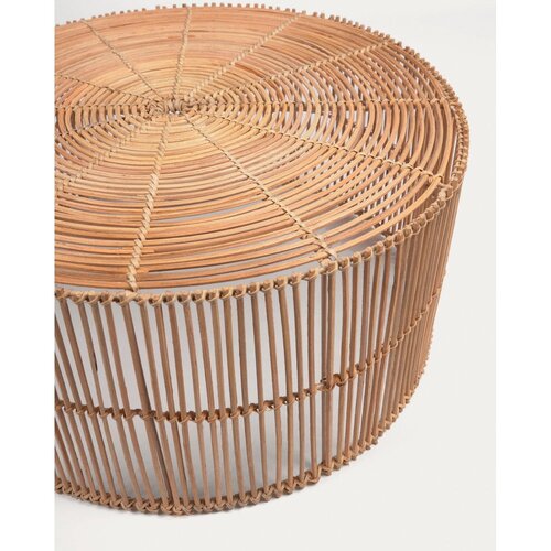 Kave Home Okrogle mizice v kompletu 2 ks iz ratana v naravni barvi &amp;oslash; 66 cm Elmima &amp;ndash; Slike