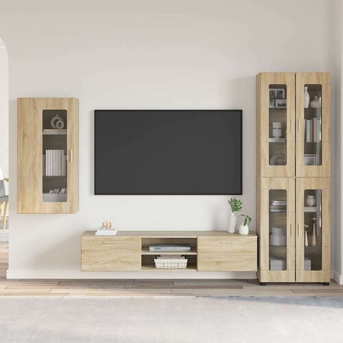  Set TV komoda Zidne FLORIN 3 pcs Sonoma hrast Konstruirano drvo Cene
