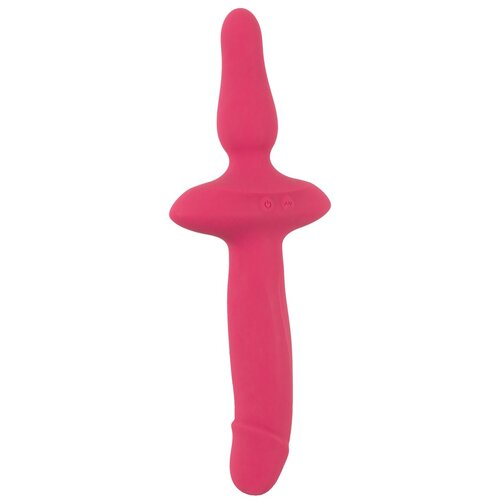 Coup!es Choice 2in1 Vibrator + Butt Plug Pink Slike