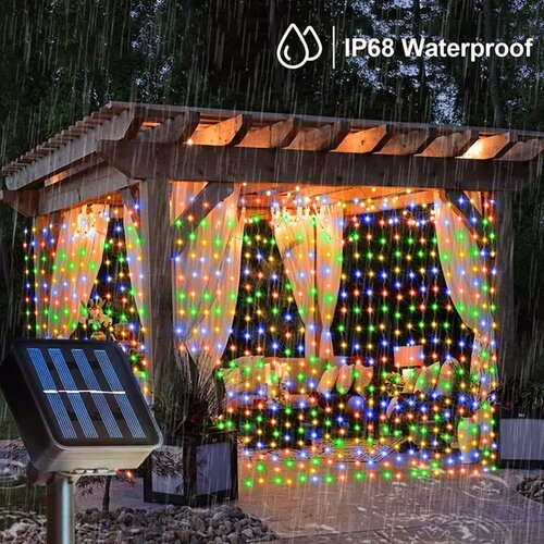 solarne dekorativne lampice zavesa šarena 3x3m Cene