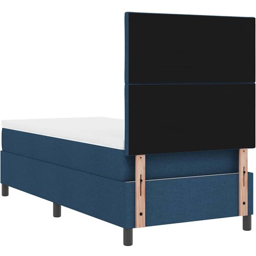  Krevet s opruga kutije s uzglavljem Plava 90 x 190 cm tkanina Slike