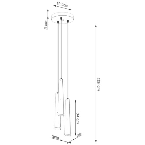 Sollux Lighting Sollux SL.1398 - Luster na sajli PRYSM 3xG9/8W/230V bela Slike