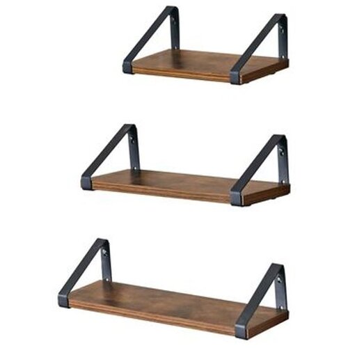 Modern Home komplet 3 lesenih visecih stenskih polic LWS33BX Cene
