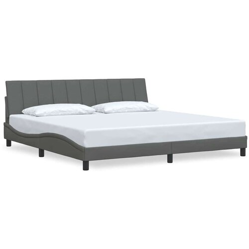 VidaXL okvir za krevet bez madraca tamnosivi 200x200 cm od tkanine Slike