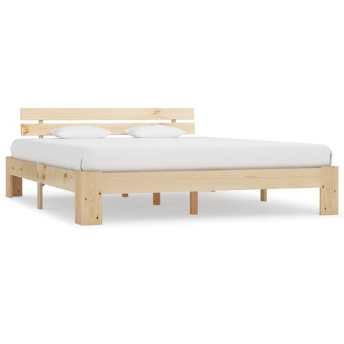 VidaXL Posteljni okvir iz trdne borovine 160x200 cm, (20606374) Slike