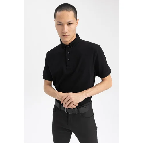 Defacto Slim Fit Polo Neck Short Sleeve Cotton T-Shirt