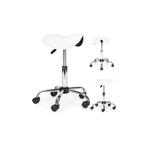Modern Home ModernHome Rotirajuća stolica u obliku sedla, kozmetilka i medicinska. podesiva, bela - BC004-W Cene