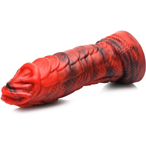 Creature Cocks Fire Dragon Red Scaly Silicone Dildo Slike