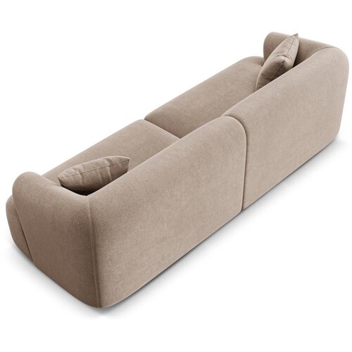 Cosmopolitan Design Svetlo rjava žametna sedežna garnitura 255 cm Campi &amp;ndash; Slike