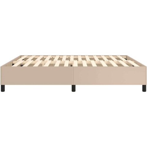  Kreveta s oprugama boja cappuccina 160x200cm umjetna koža Slike