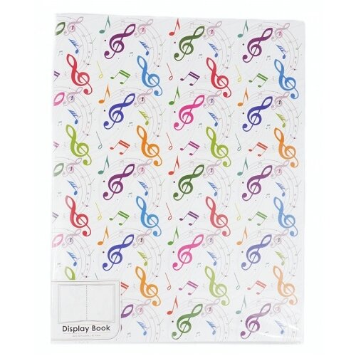  AGIFTY F 1022 Display book g-clef colourful A4/20 pockets - fascikla Slike