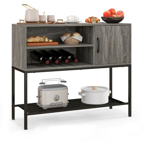 Costway Omarica z nosilcem za vino Regal 100 x 35 x 83 cm, (5000008838) Cene