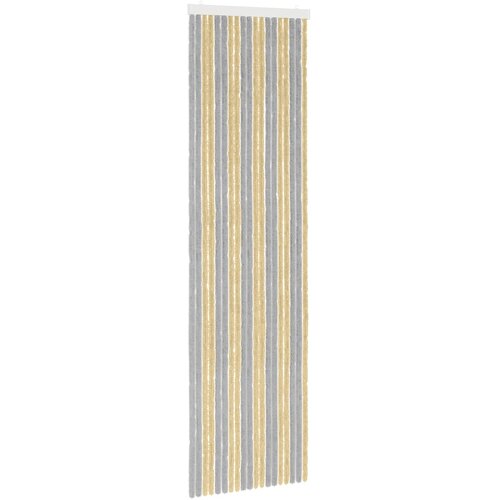 vidaXL Zavjesa protiv insekata Chenille Siva i bež 56 x 200 cm 100% PP - Siva i bež (dvostripa) 56 x 200 cm Cijene