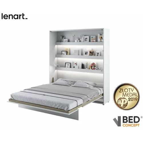 Bed Concept krevet u ormaru BC-13 bijela visoki sjaj - 180x200 cm
