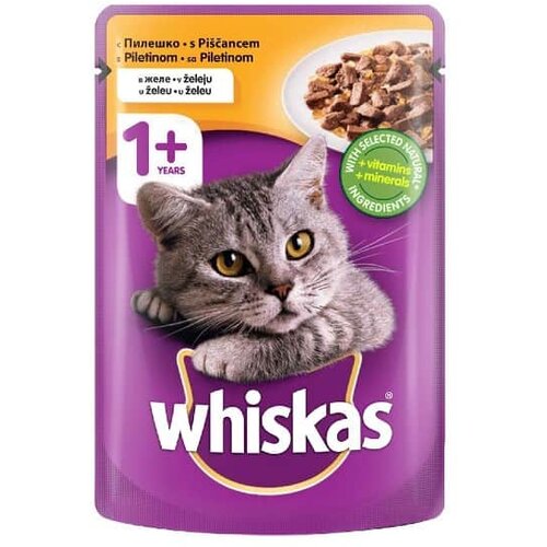 Whiskas vlažna hrana za mačke, Ukus piletine, 100g Slike