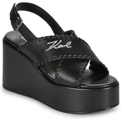 Karl Lagerfeld Sandali & Odprti čevlji WENDY Whipstich Kross Strap Črna Cene