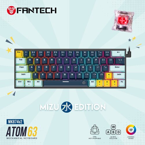 Fantech Tastatura mehanička Gaming MK874 RGB Atom 63 Navy (Red switch) Cene