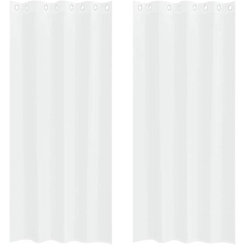 Voile zavjesa sa zavjesama 2 pcs Bijelo 245 x 140 cm Poliester Slike