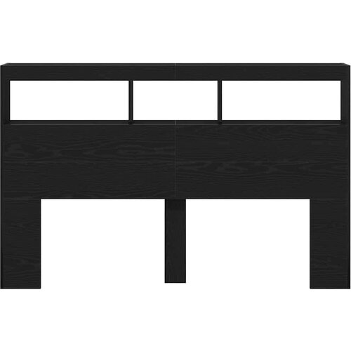  Ormarić za uzglavlje LED boja crni hrasta 160x17x102 cm Slike