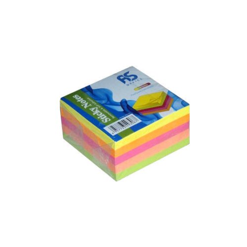 Blok KOCKA SAMOLJ. 75X75 400L 5 BOJA NEON AS0243 AS OFFICE Cijene