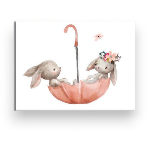 Wallity Otroška slika 40x30 cm Bunnies – Wallity Cene