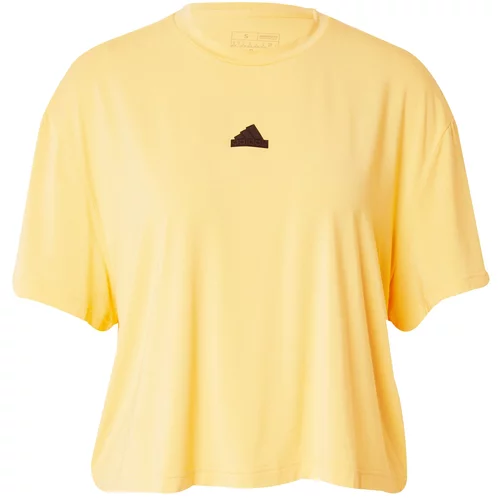 ADIDAS SPORTSWEAR Funkcionalna majica rumena / črna