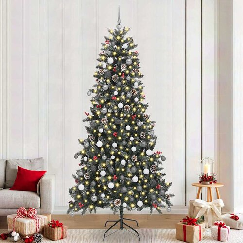 vidaXL Umestno božično drevo med 300 LED Zelena 129.5 x 129.5 x 240 cm Cene