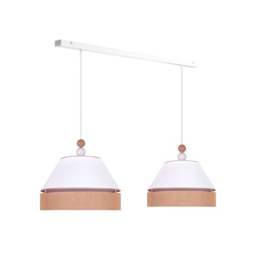  Duolla - Visilica na sajli AVIGNON 2xE27/15W/230V bela/braon Slike