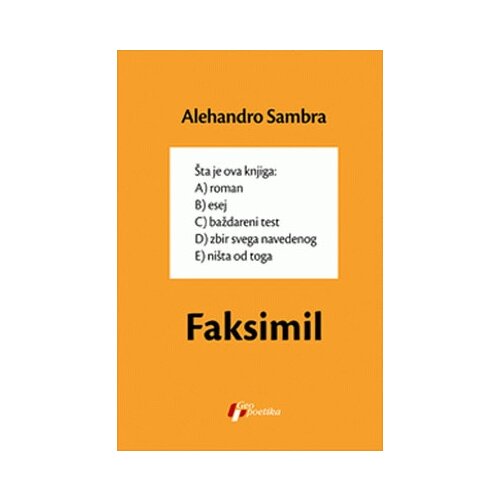 Geopoetika Alehandro Sambra - Faksimil Slike