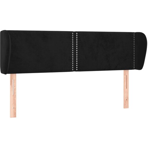 Maison Chic posteljno vzglavje - vzglavna omarica - nočna omarica z u&amp;scaron;esi črno 147x23x78/88 cm žamet, (21713340) Slike