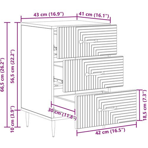  Noćni ormar Siva sonoma 43 x 41 x 66,5 cm Konstruirano drvo Slike