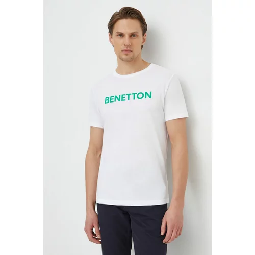 United Colors Of Benetton Pamučna majica za muškarce, boja: bijela, s tiskom