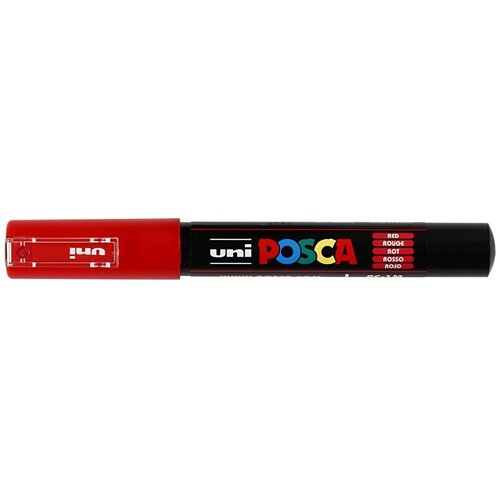 POSCA Uni flomaster; konica 0,7 mm bullet; rdeč, (21290571) Cene